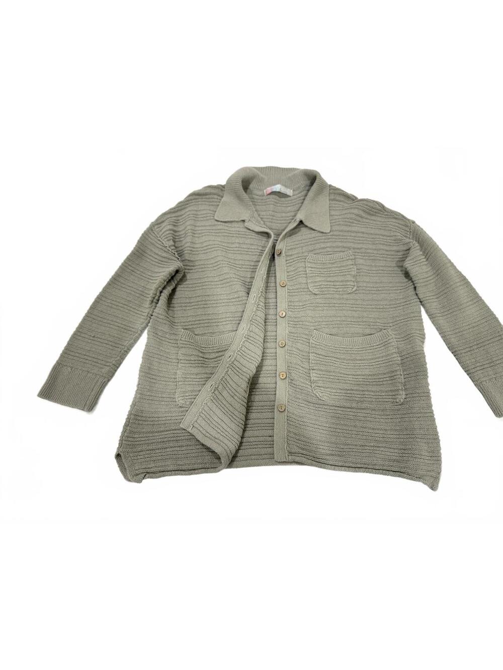 Free People Beach Day Dreaming Knit Cardigan Olive Green Small - Picture 2 of 9